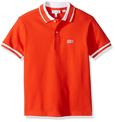 Lacoste Boys' Boy Short Sleeve Candy Stripe Croc Polo