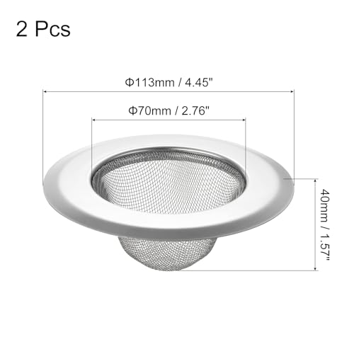 Colador para fregadero de cocina de acero inoxidable uxcell 2 pzas miniatura 2