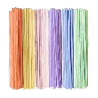 YYUENG TAK 300 Stk Pfeifenreiniger Pastell,Pfeifenputzer zum Basteln mit Wackelaugen,6 Pastellfarben Chenilledrähte 6mm x 30cm,Macaron Pipe Cleaner Basteln set für DIY Handwerksprojekte und Dekorieren
