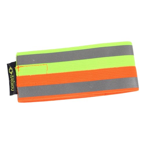 Abaodam 2Pcs Adjustable Reflective Arm Bands Glow The Dark Safety Gear for Night Running Cycling and Outdoor Activities Comfortable Fit Durable Design High Visibility Reflective Gear