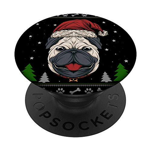 Merry Corgmas | Sombrero de Santa Corgi | Corgi Ugly Christmas PopSockets PopGrip Intercambiable