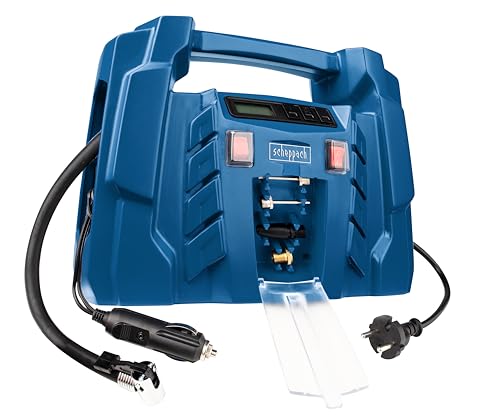 Scheppach Kompressor Airforce 5 mit digitaler Anzeige | 12V / 230V Anschluss für KFZ/Auto |...