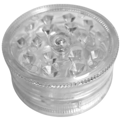 TEQY Molinillo de especias y tabaco Grinder de plástico para picar tabaco y cualquier especia (blanco)