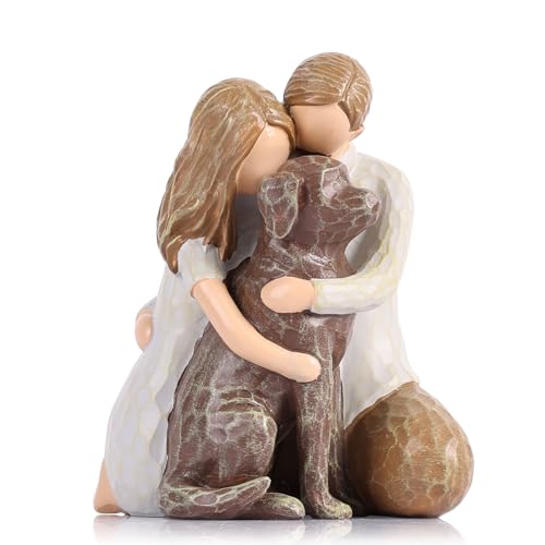 Figura Decorativa Perro Chocolate Labrador Ángel