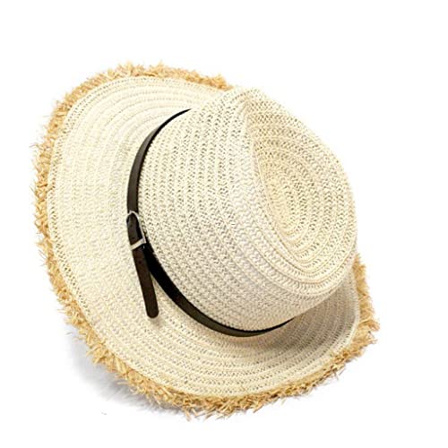 Chapeau de paille en raphia naturel tressé main de haute qualité