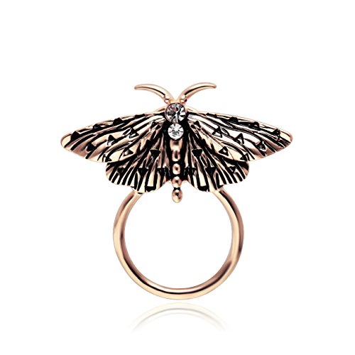Image of NOUMANDA Retro Crystal Moth Magnetic Eyeglass Pin Brooch Glasses Spectacles Sunglasses Clip Holder