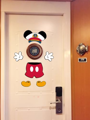 10 Pcs Cruise Door Magnet, Captain Mouse Cruise Door Decorations,Funny Mouse Ears Magnet for DCL Cruise& All Major Cruise
