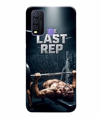 Image of Last Rep Gym Motivation Quotes Printed Hard Back Case Cover & Compatible for Vivo Y30 / Vivo Y50 (Multicolor) - D1808