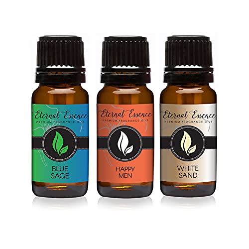 Image of Eternal Essence Oils - Trio (3) - Blue Sage, Happy Men & White Sand - Premium Fragrance Oil - 10ML