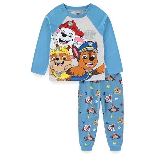 Paw Patrol Nickelodeon Boys 2-Piece Long Sleeve Shirt and French Terry Pants Set for Toddler and Big Kids