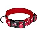 HALTI Collar, Size Medium, Red, Best Comfy Dog Collar, Premium Puppy Collar, Nylon, Neoprene-Padded, Reflective, Easy to Fit & Use, Available in Different Colours for Small, Medium & Large Dogs