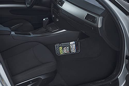 HR Universal Auto Ablagenetz 25cm - Netz Tasche zum Verstauen und Sortieren im Fahrerraum - Schwarzes Ablagefach aus robustem Kunststoff zum Aufbewahren