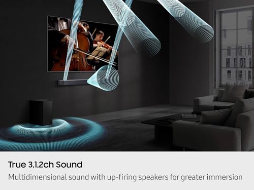 Image of Samsung Q Series Soundbar (2025 Model), HW-Q600F 3.1.2 Channel Soundbar with Wireless Subwoofer, Supports Dolby Audio /DTS Virtual:X, Q-Symphony, and Gaming Pro Mode for Immersive TV & Movies.