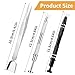 3Pcs Grabber Tool Holder Set Jeweler's Pick Up Sprinkle Pen Piercing Ball with Prongs Diamond Claw Jewelry Tweezers 4 Claw Precision Stainless Steel For Tiny Objects IC Chip Electronic Components