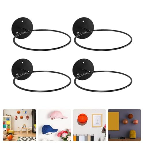 Support mural en fer noir pour ballons de collection et exposition - 7