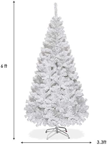 Generic Chefjoy White Artificial Christmas Tree, Christmas Pine Tree With Sturdy Metal Base, Branch Tips Indoor Outdoor Holiday Christmas Tree Decoration, Easy Assembly White Xmas Tree #TOP5
