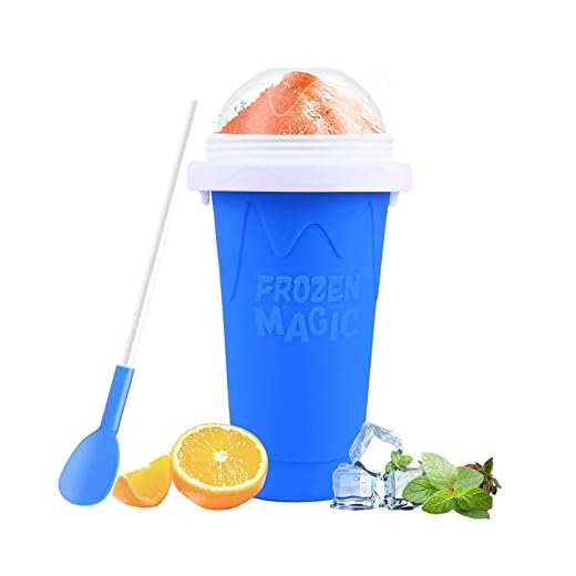 Slushie Maker Cup, Slushy Maker Frozen Magic Squeeze Cup Cooling Maker Cup Freeze Mug Milkshake, Portable Squeeze Ice Cup for Everyone