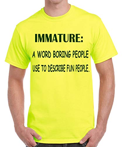 Image of Caseria Men's Cotton Printed T-Shirt -Immature Boring People | 100% Cotton | Half Sleeves | Regular Fit | Printed | Round Neck | Graphic T Shirt