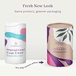 EcoBlossom Menstrual Cup Case and Sterilizer - Reusable Silicone Sterilizing Holder - Cleaner Period for You and Your Disc or Cup - Portable Cleaning Container & Microwave Steamer (Cyan) - Image 2