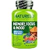 Naturelo الغذاء الكامل مكمل الدماغ - مكملات صحة الدماغ للذاكرة ودعم التركيز - تعزيز الدماغ مزيج الصحة الملحق للبالغين - 60 كبسولات نباتية