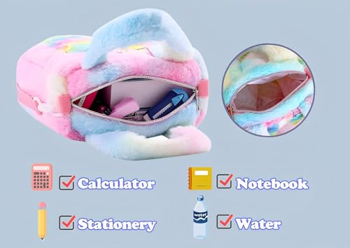 Image of Tickles Unicorn Plush School Bag Backpack Shoulder Bag Picnic Travelling For kids Boys & Girls