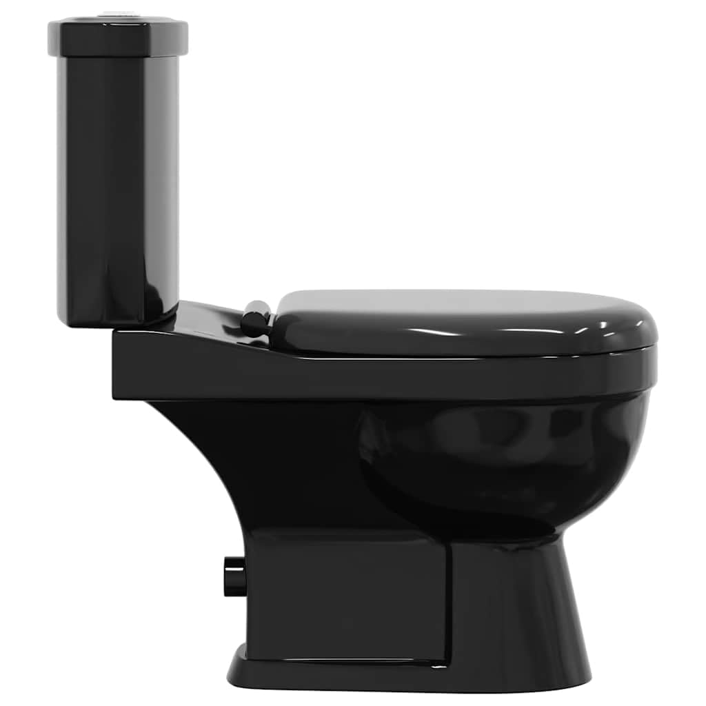 WC avec chasse d'eau noire, WC en céramique avec chasse profonde, double chasse 3 ou 6 litres, avec abattant à fermeture douce, design moderne pour la salle de bain