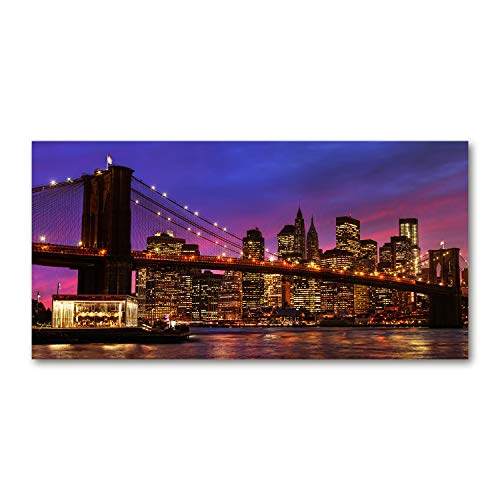 Dosseret en verre pour cuisine moderne 100x50cm fond de hotte résistant Manhattan multicolore