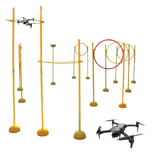 Indoor Drone Obstacle Course Gates Kit, Drone racing obstacle course Kit, Adults Drone Racing Track, FPV Racing Drone Training Set, for Beginners,League Competitions