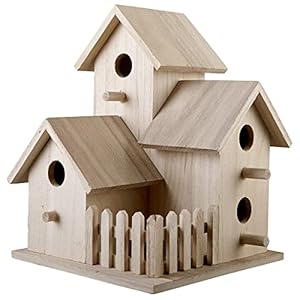 8" Triple Wooden Birdhouse by Make Market - Unfinished Birdhouse Made of 100% Wood - Bulk 8 Pack 8 Triple Wooden Birdhouse by Make Market Unfinished Birdhouse Made of 100 Wood Bulk 8 Pack