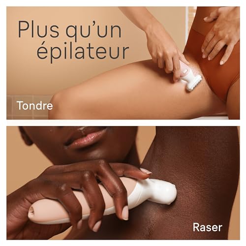 Braun Silk-épil 9 Flex, Épilateur, Tête Flexible À 360°, Épilation Facile, Même Des Zones Difficiles, Peau Douce Longue Durée, Tête De Rasoir Pour Femmes, Sabot Tondeuse, Blanc/Rose, 9-030 3D