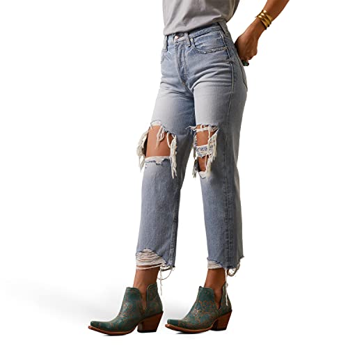 Jean droit tomboy Ariat taille ultra haute femme en denim confortable