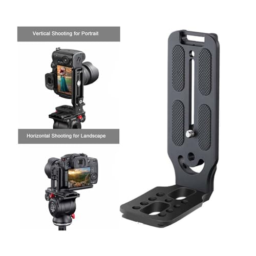 Image of PHOTOMAX L-Bracket Camera Stabilizer, Dual Horizontal and Vertical Plate, Quick Release, Compatible with Nikon, Canon, DJI, Tripod and Monopod (Plate L-Bracket)