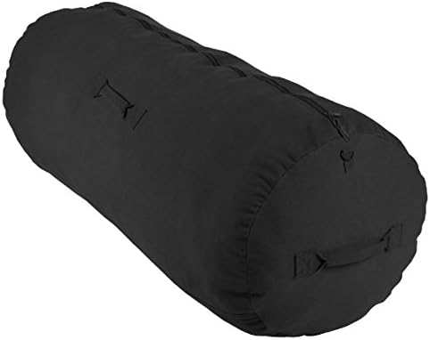 Deluxe Duffel Bag w/Zipper, Black - 42"X15"X15"