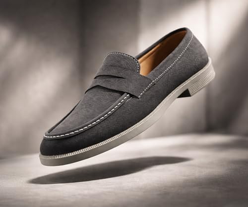 Image of Kraasa Men Premium Driftor 2.0 Block Heel Loafers for Mens, Causals| Lighweight Slip-On's | Soft Cushioned Insole | Super Flexible, Comfortable for Men