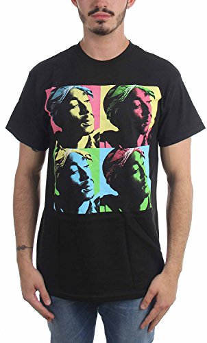 Image of Tupac - Mens Pop Art T Shirt T-Shirt, X-Large, Black