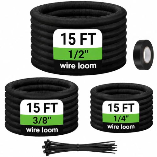 Protectores de cables resistentes para mascotas sin masticar funda de cable dividida de 3/8