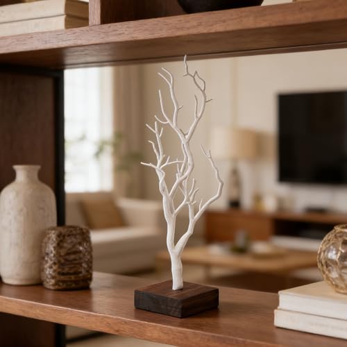 Zisemeil Support d'arbre à Bijoux, Présentoir Multi-Branches pour Boucles d'oreilles, Colliers et Bagues avec Base Stable, pour Les Boutiques, la Décoration Intérieure, L'organisation de – vue 4