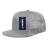 DECKY 1040-GRY Classic 5 Panel Cot. Trucker Caps, Grey