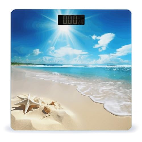 Báscula digital de baño con pantalla LCD 400lb miniatura 1