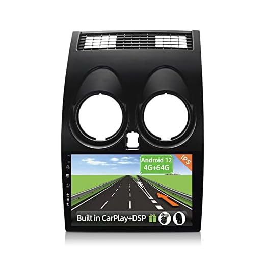 YUNTX Android 10 bilradio passar Nissan Qashqai J10(2008-2014) - 4G+64G - Inbyggd CarPlay/Android auto/DSP/GPS - 8 Core - Gratis 4-LED Camera -DAB / Commande au Volant / MirrorLink / 4G / WiFi /BT 5.0