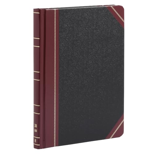 Boorum & Pease 38300R Record Book, Ruled, 300 Pages, 9-5/8-Inch x7-5/8-Inch, Black/Red