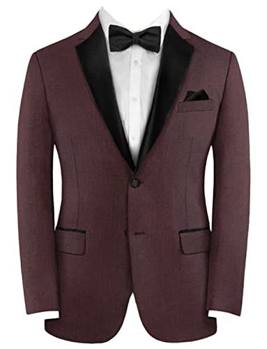 Veste de Costume Homme Blazer Revers Échancré Deux Boutons Mariage