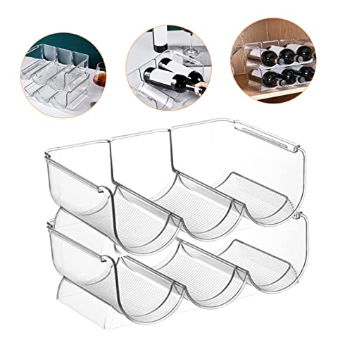 Soporte para botellas de vino x2 plástico miniatura 2