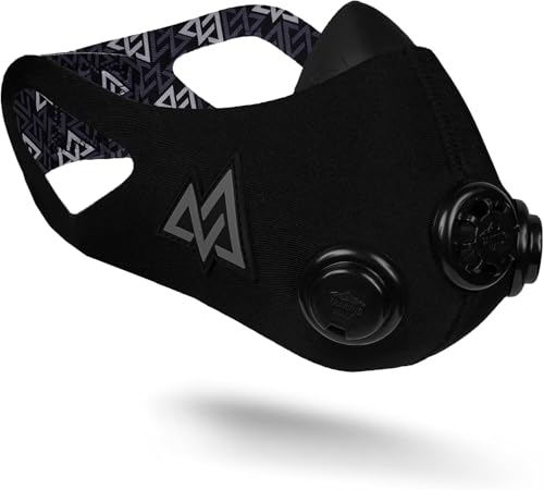 TRAININGMASK 2.0 - Elevation Training Mask for High Altitude Endurance & Breathing Workouts - Ideal for Running & Cardio (Large Blackout)