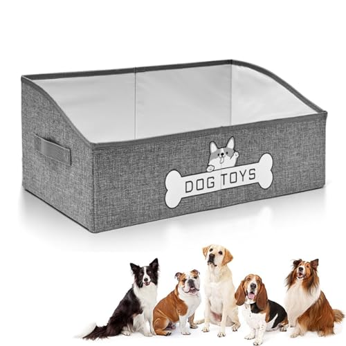 bangminda Cesta de Almacenamiento Grande para Juguetes para Perros Cesta Plegable para Mascotas Caja de Almacenamiento de Juguetes para Mscotas Organizador para Juguetes Ropa para Perros, 50x28 cm