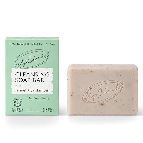 UpCircle Fennel + Cardamom Chai Soap Bar 3.5oz - Organic Vegan Cleanser For Face And Body - Natural, Cruelty-Free + Palm Oil Free