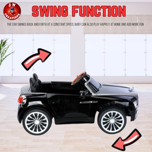 Image of Jn Creations 12V Battery Operated Rolls Royce Blf-5688 Ride On Car For Kids & Toddlers With Remote Control, Red