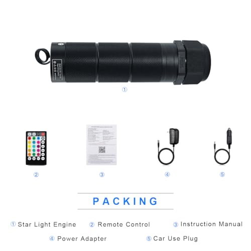 Image of AMKI RGBW 6W Sound Mode Light Source Engine Driver Remote /APP Control Starlight Box Motor for Fiber Optic Star Ceiling Light Kit