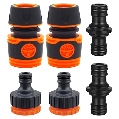 ZEIEYA Acoplamiento de manguera de 1/2 pulgadas, juego de acoplamiento, acoplamiento de manguera, juego de conectores de manguera, accesorios de acoplamiento de manguera, conexión de cabezales y extr