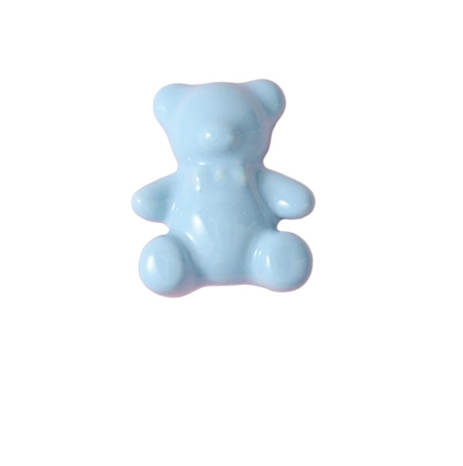 Kifsdlf Blue Ceramic Cartoon Knob Bear Shaped Knobs Drawer Handles Cute Cabinet Pulls For Cupboard Wardrobes Furniture(Blue)